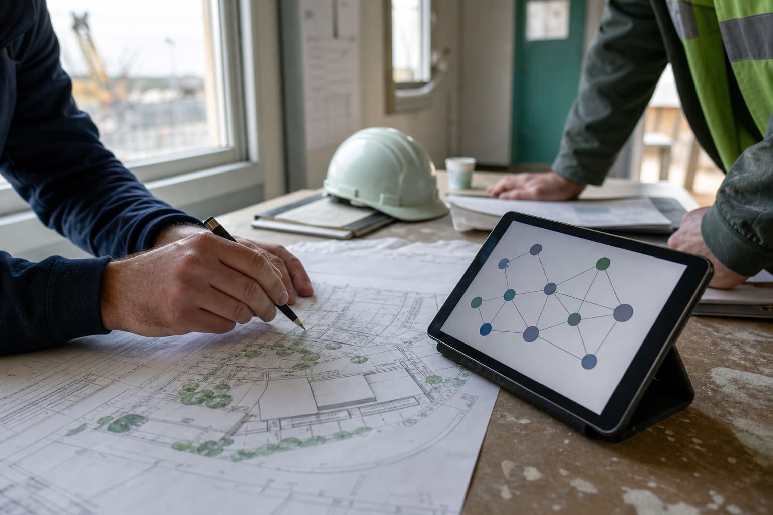 Project plans and a shared delivery network on site